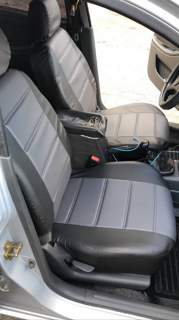 

Чехлы на сиденья универсальные для Opel Zafira A (Опель зефира а), кожзам, с отдельным подголовником -