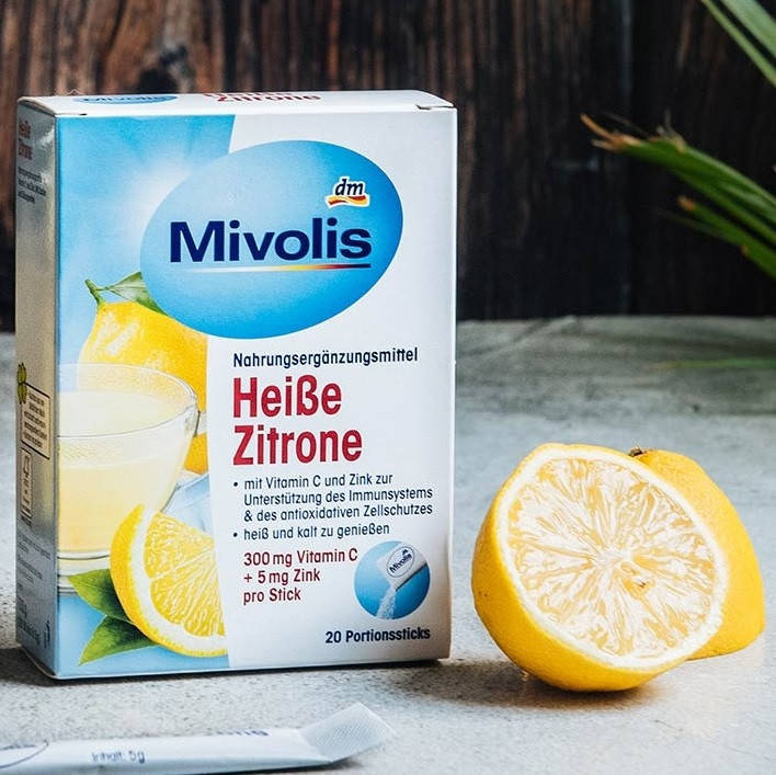 

Mivolis Heiße Zitrone чай для профилактики простудных заболеваний с витамином С и цинком 20 шт.