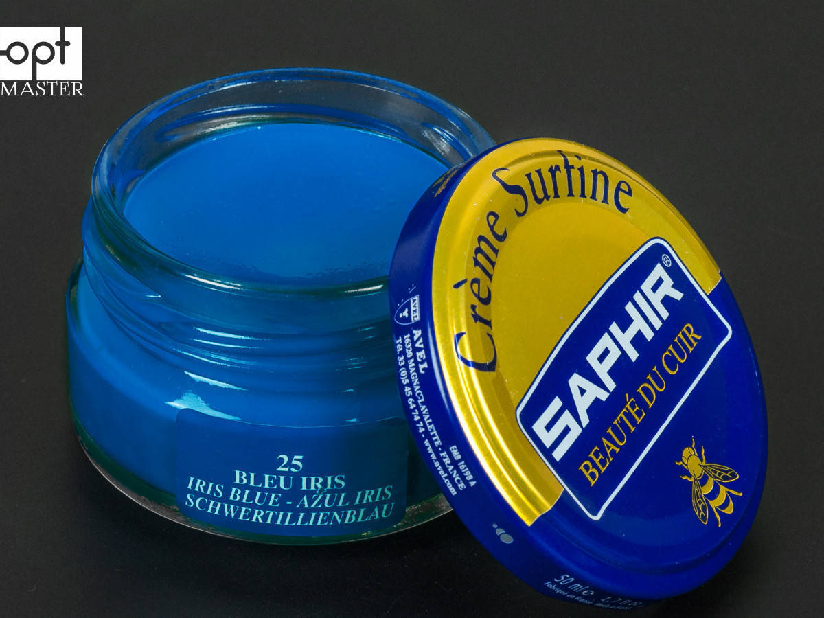 

Увлажняющий крем для обуви Saphir Creme Surfine, цв. голубой ирис (25), 50 мл (0032)
