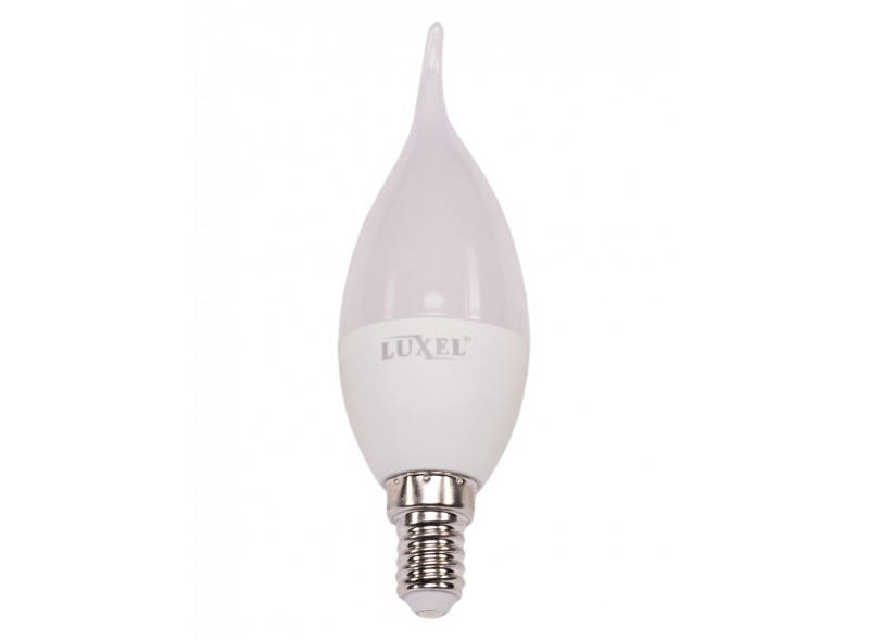 

Лампа CA37 6W 220V E14 свеча на ветру 4000K (049-NE) Luxel led, нейтральный свет, светодиодная Люксел лампочка