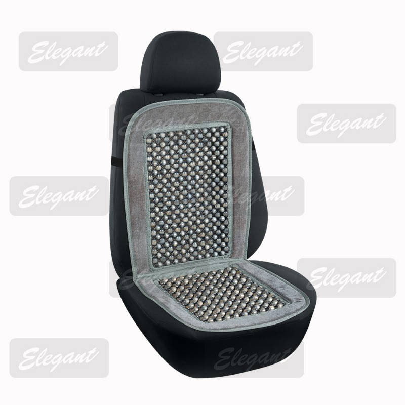 

Накидка на сидения массажер круглая косточ. 41,5*89 серая велюр Elegant EL 100 659 (1шт)
