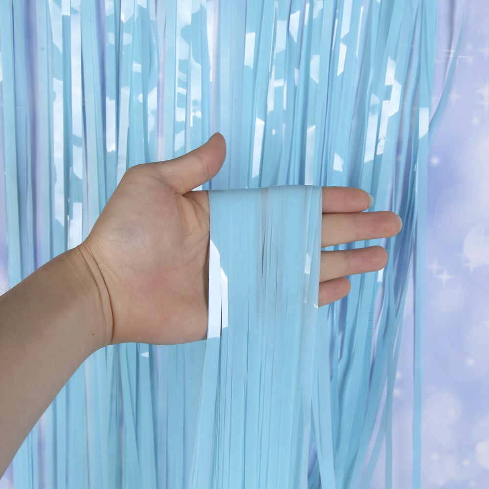 

Шторка для фотозоны матовая 1х2м голубая