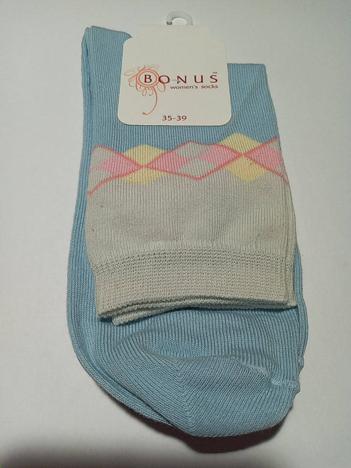 

Носки женские р.23-25 (35-39) - BONUS (от ТМ Дюна, шкарпетки жіночі) 1 2226 413 2325-голубой / Бонус
