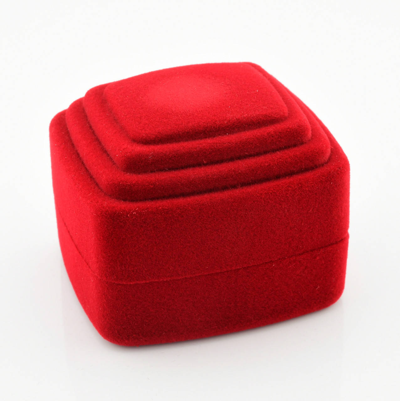 

Футляр для колец-серег 741009 красный бархат, размер 6*5 см