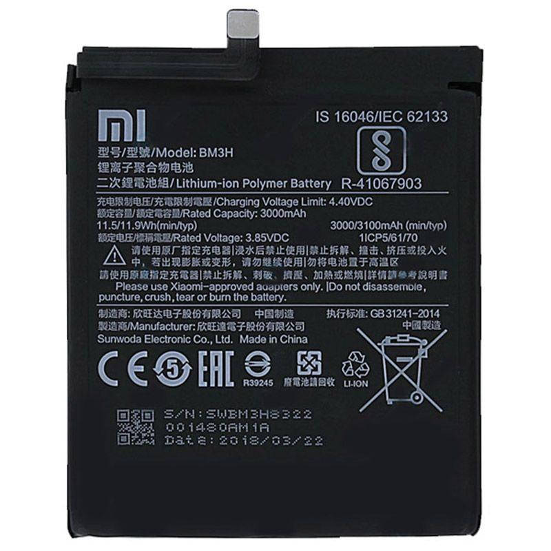 

Аккумулятор Xiaomi Mi Play M1901F9E / BM3H (3100 mAh) 12 мес. гарантии