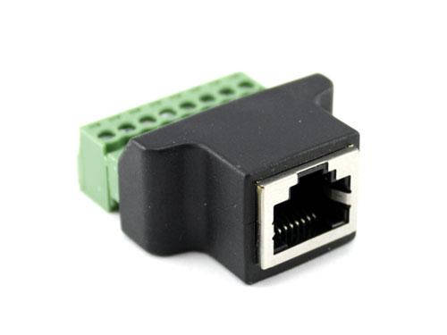 

Переходник RJ45 8P8C витая пара разъем мама – клеммники 8pin