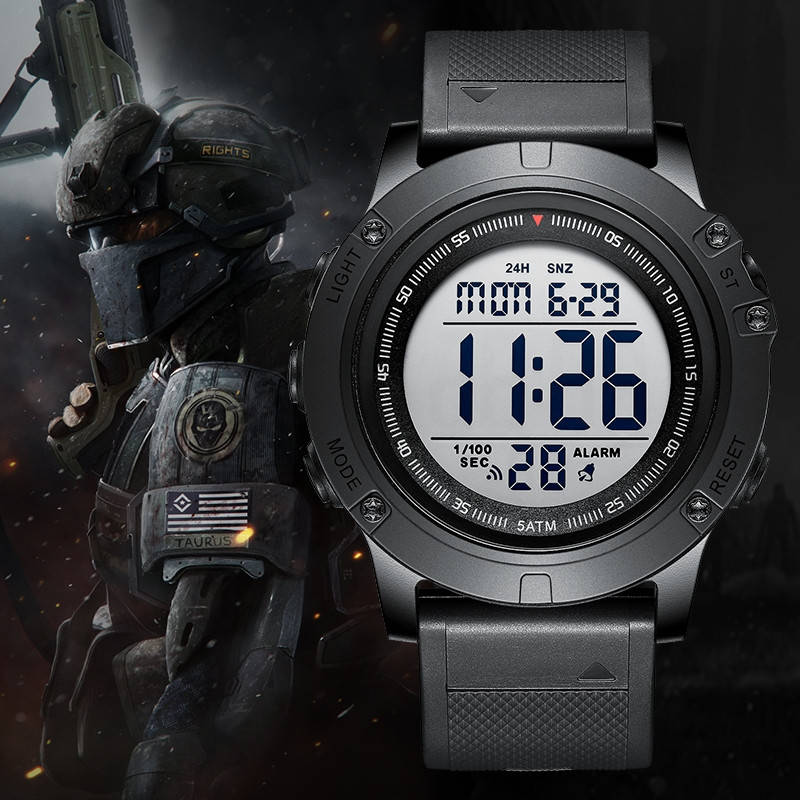 

Мужские цифровые тактические часы для военных GoldenHour Fast