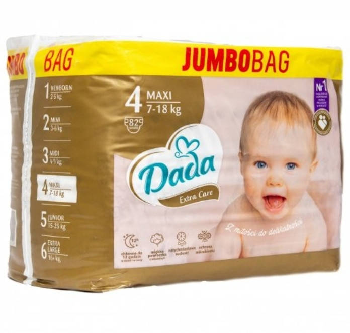 

ПОДГУЗНИКИ DADA EXTRA CARE 4 (7-18 кг) 82 шт