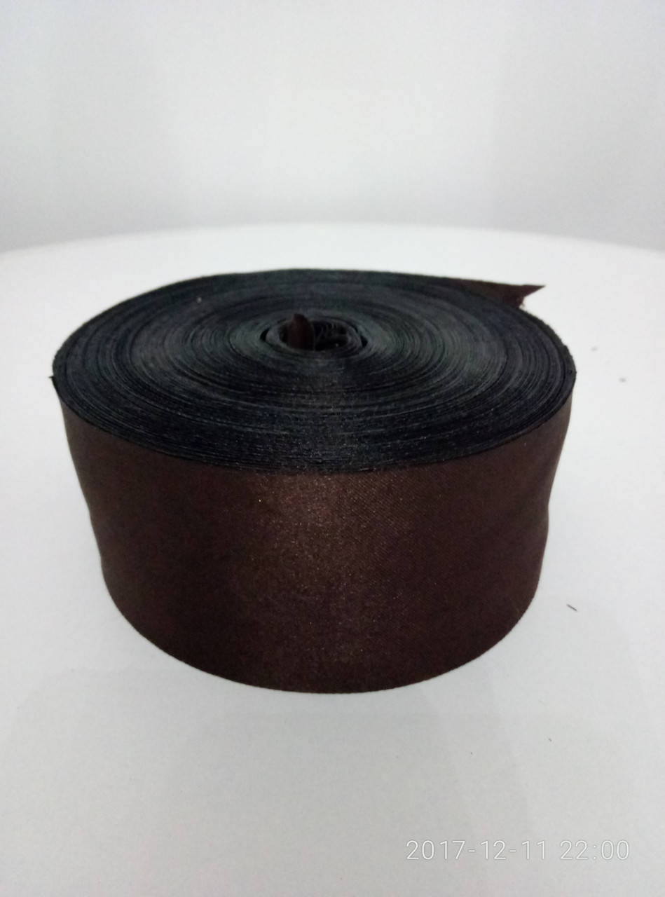 

Лента коричневая атласная 5см., Коричневый