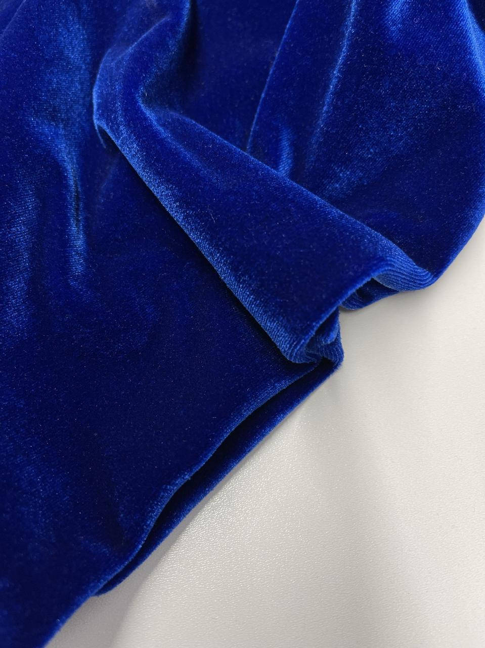 

Ткань велюр стрейч/ синий