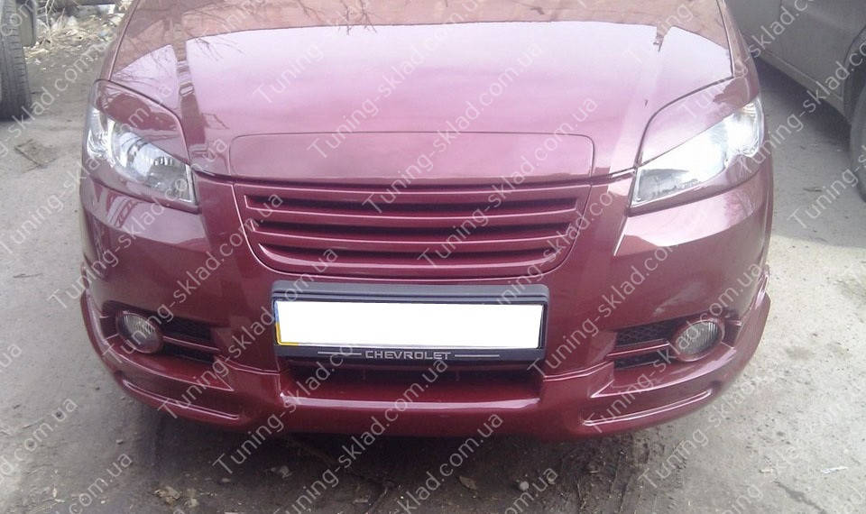 

Решетка радиатора Шевроле Авео Т250 седан (тюнинг решетка для Chevrolet Aveo 3 Sport ), Серый