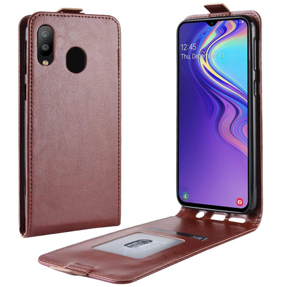 

Чехол IETP для Samsung Galaxy M20 флип вертикальный кожа PU коричневый