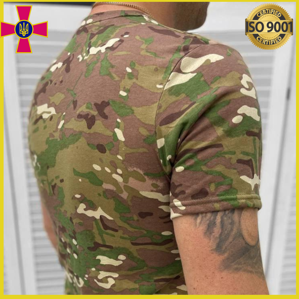 

Тактична футболка камуфляж, тактический футбол для ЗСУ, камуфляжные летние футболки для ВСУ