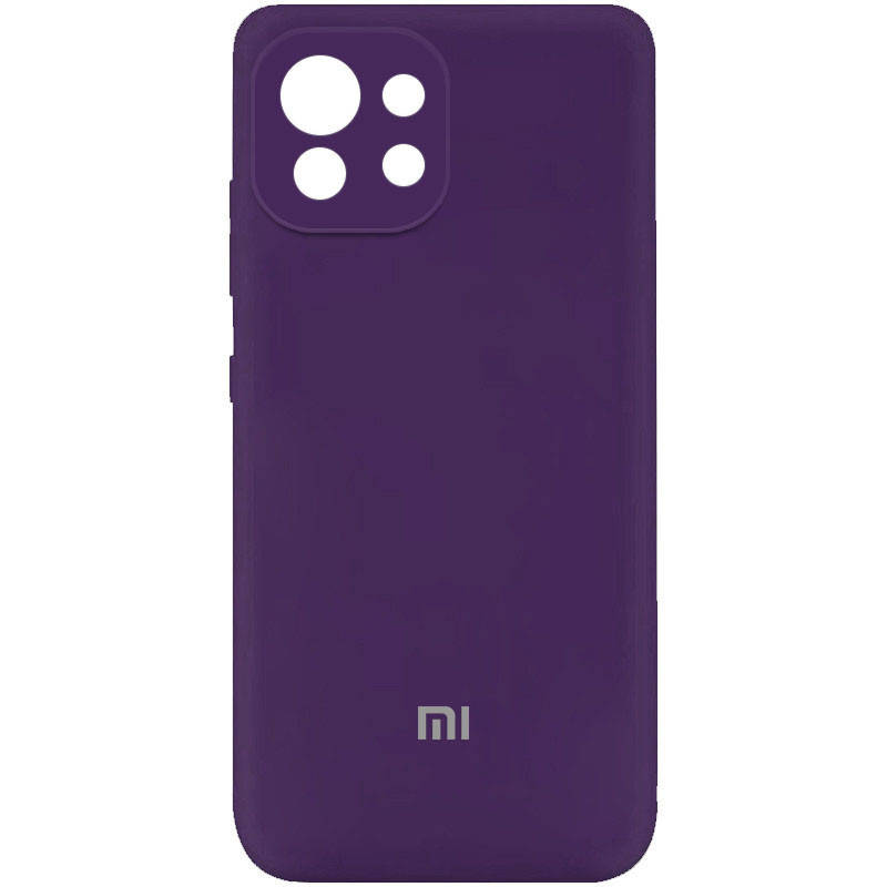 

Силиконовый чехол для Xiaomi Mi 11 Lite Фиолетовый микрофибра soft touch