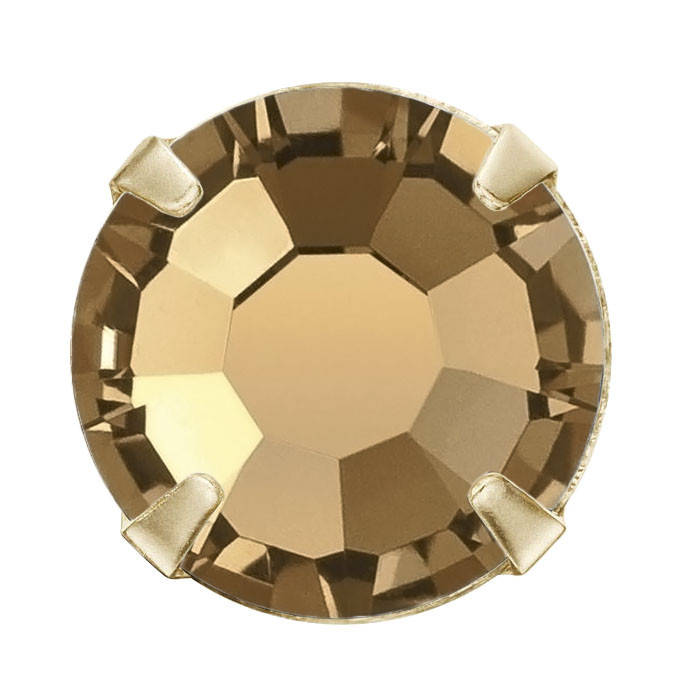 

Стразы в цапах Preciosa (Чехия)  Smoked Topaz/золото, Коричневый