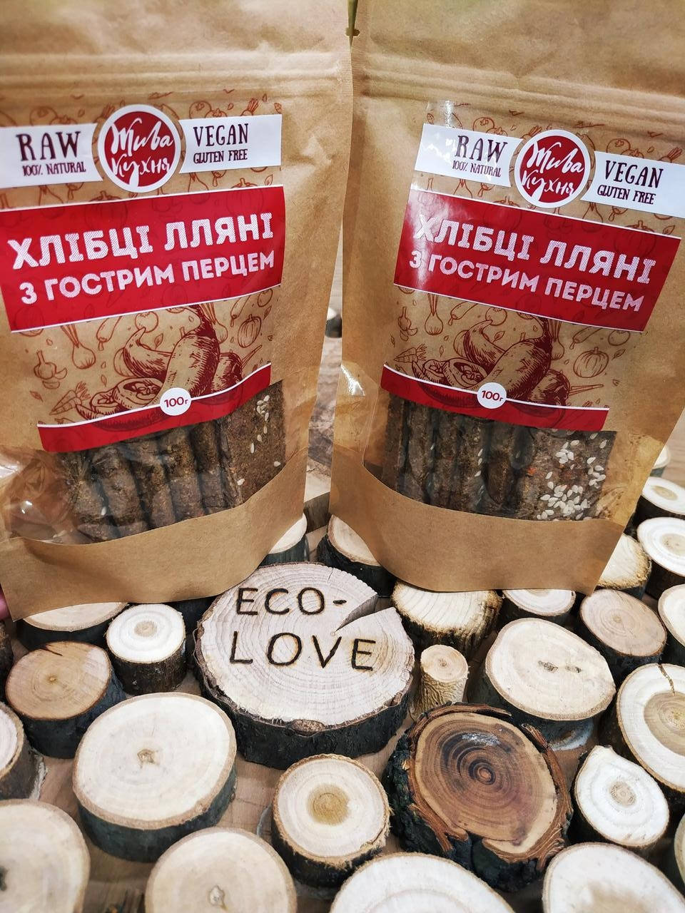 

Хлебцы льняные с острым перцем ТМ Живая кухня