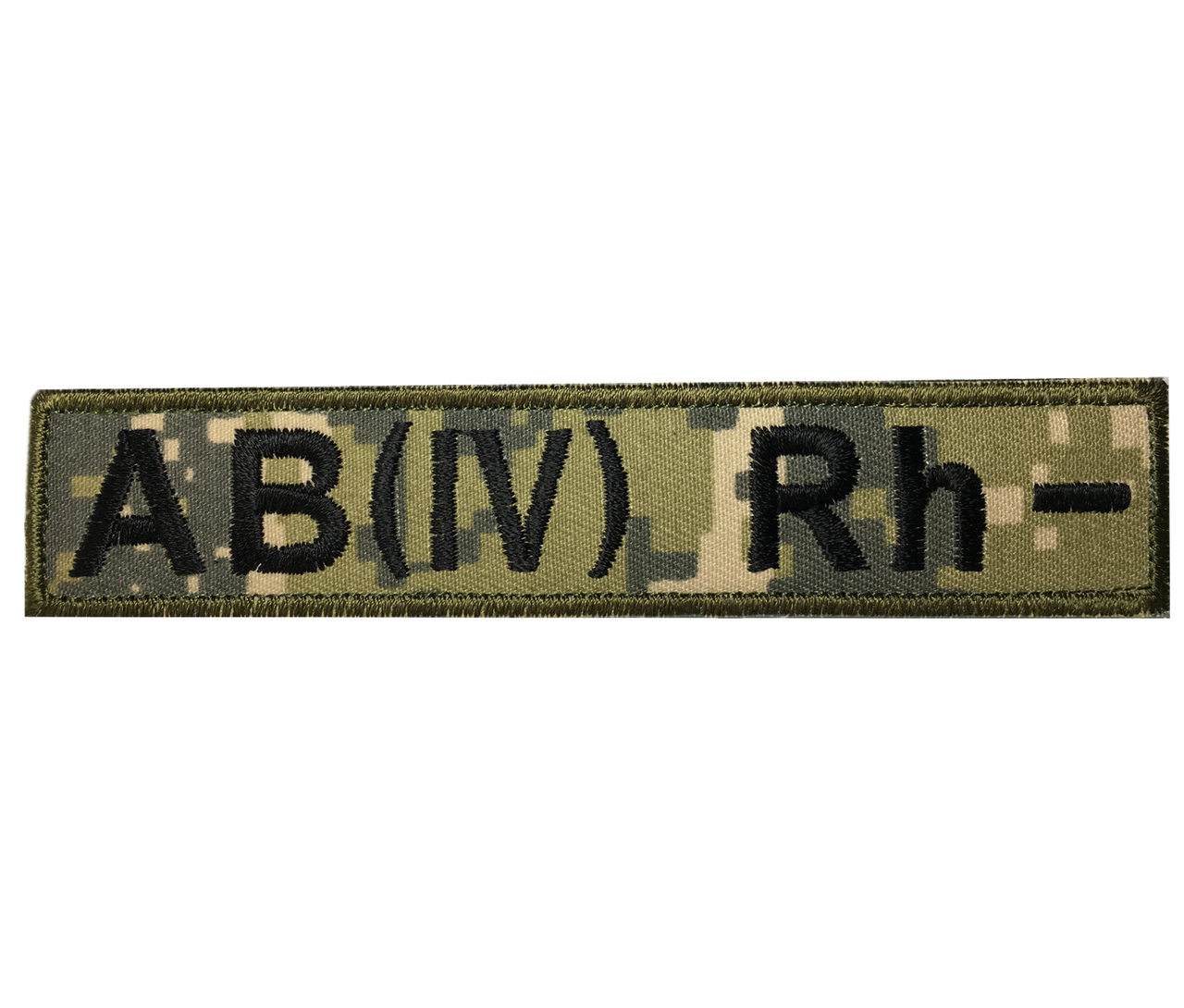 

Планка Группа крови "AB(IV) Rh -" 2,5х12,5 см Пиксель на липучке