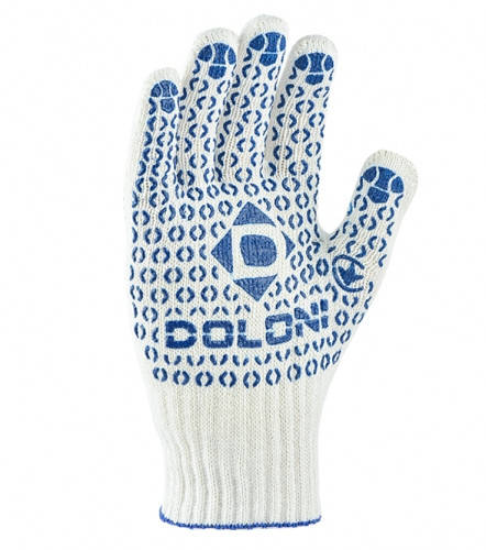 

Перчатки защитные DOLONI 880, белые, ПВХ точки (XL)