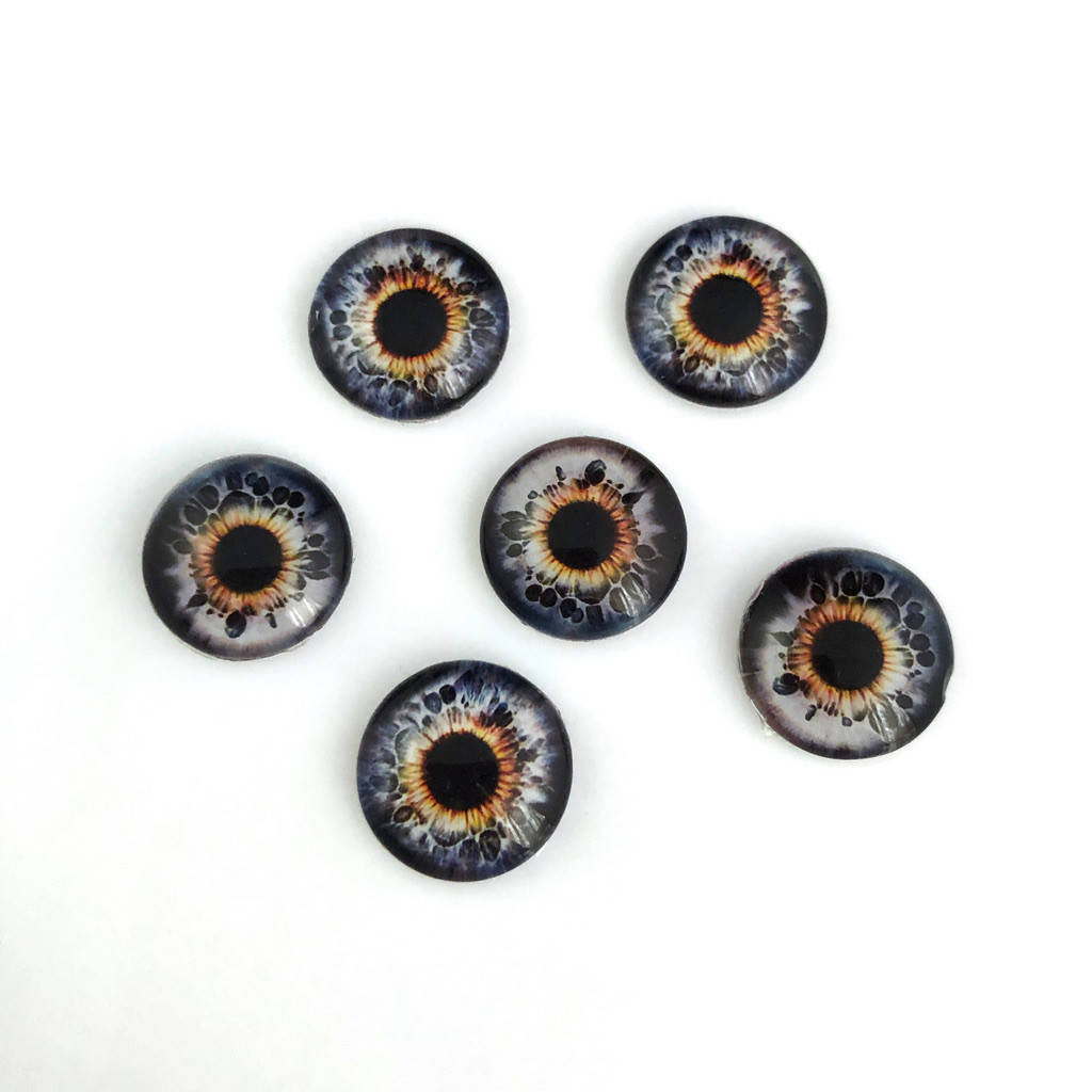 

Глаза 15 мм. Стеклянный кабошон. (JC016-15-411). Цена за 2 шт.