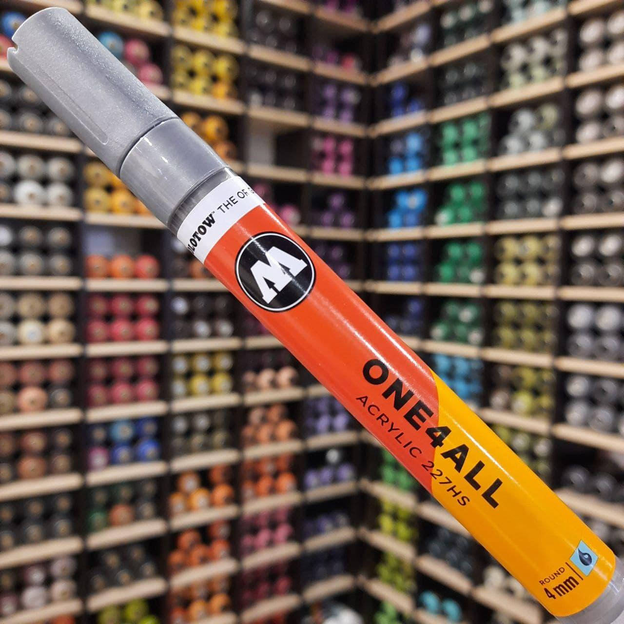 

Акриловый маркер Molotow ONE4ALL 227HS Metallic Silver (Хром) 4мм, Серебро