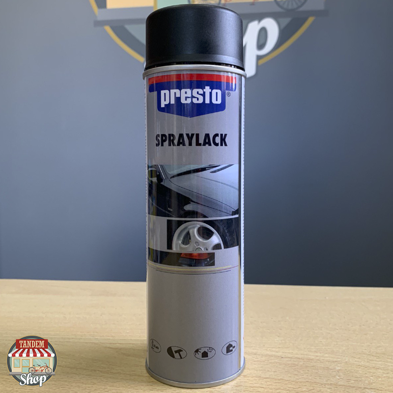 

Краска (эмаль) акриловая универсальная Presto, 500 мл Аэрозоль Черный мат