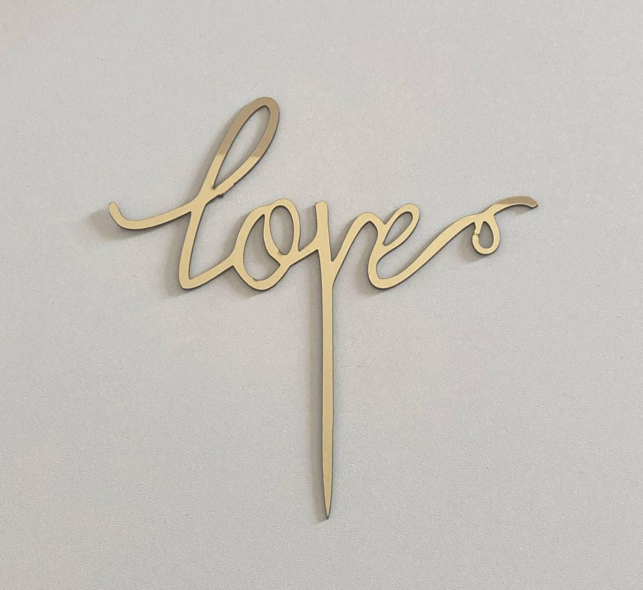 

Дзеркальний топер "Love" (золото)