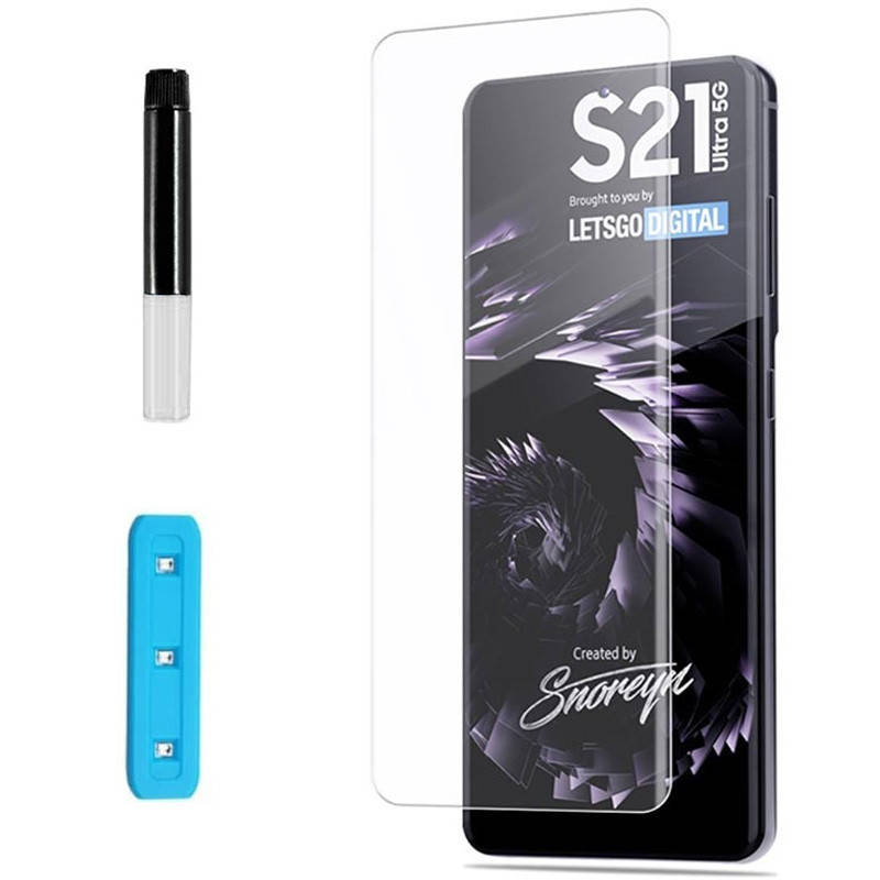 

Защитное Стекло 3D с УФ/UV лампой для Samsung Galaxy S21 Ultra, Прозрачный