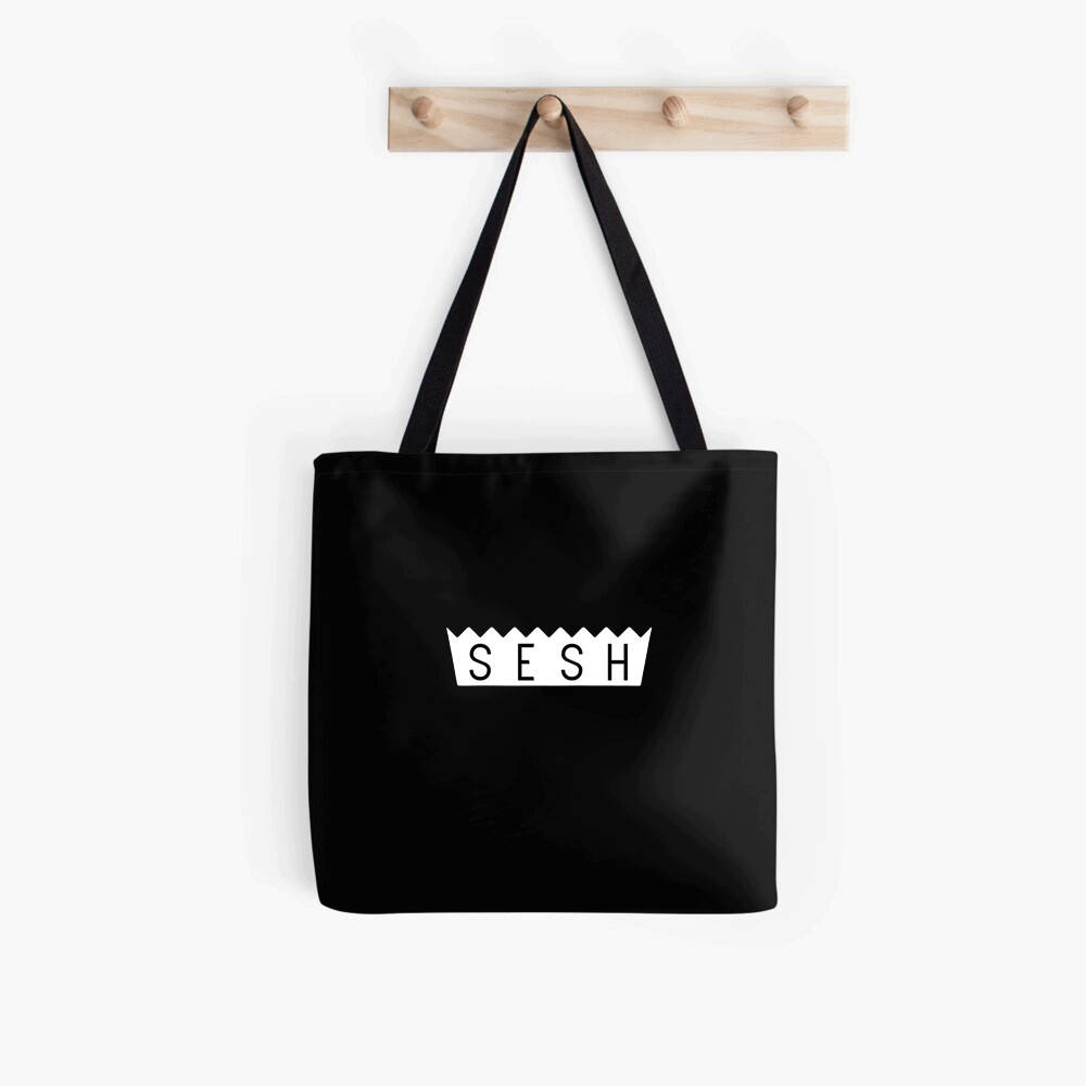 

Эко сумка шоппер Sesh Bones Logo унисекс сумки Сеш Бонс, Черный