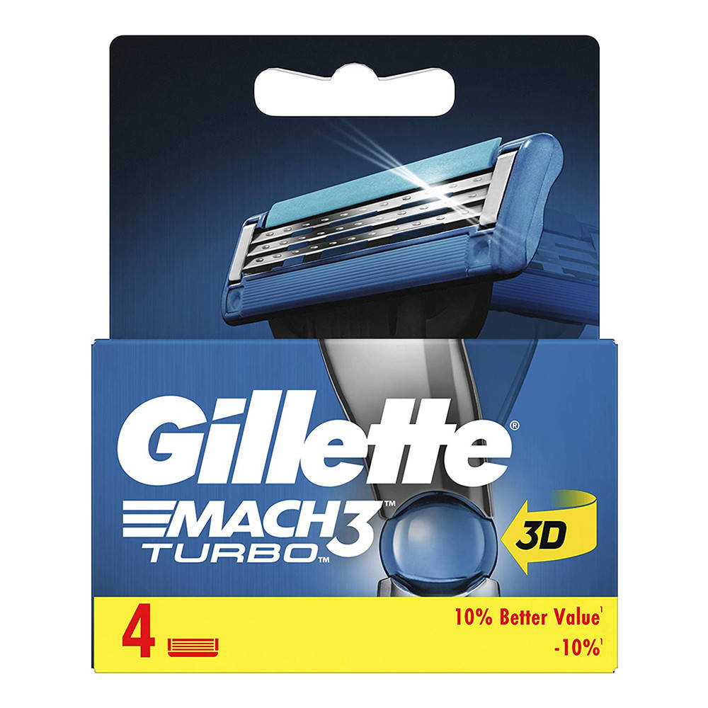 

Сменные картриджи Gillette Mach3 Turbo 4 шт (7702018516063)