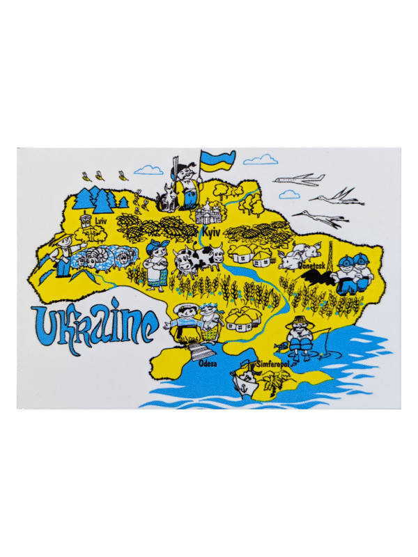 

Магнит мягкий плоский Ukraine карта (Магниты)