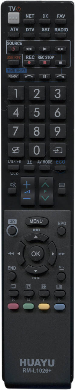 

Универсальный пульт для телевизоров Sharp RM-L1026+