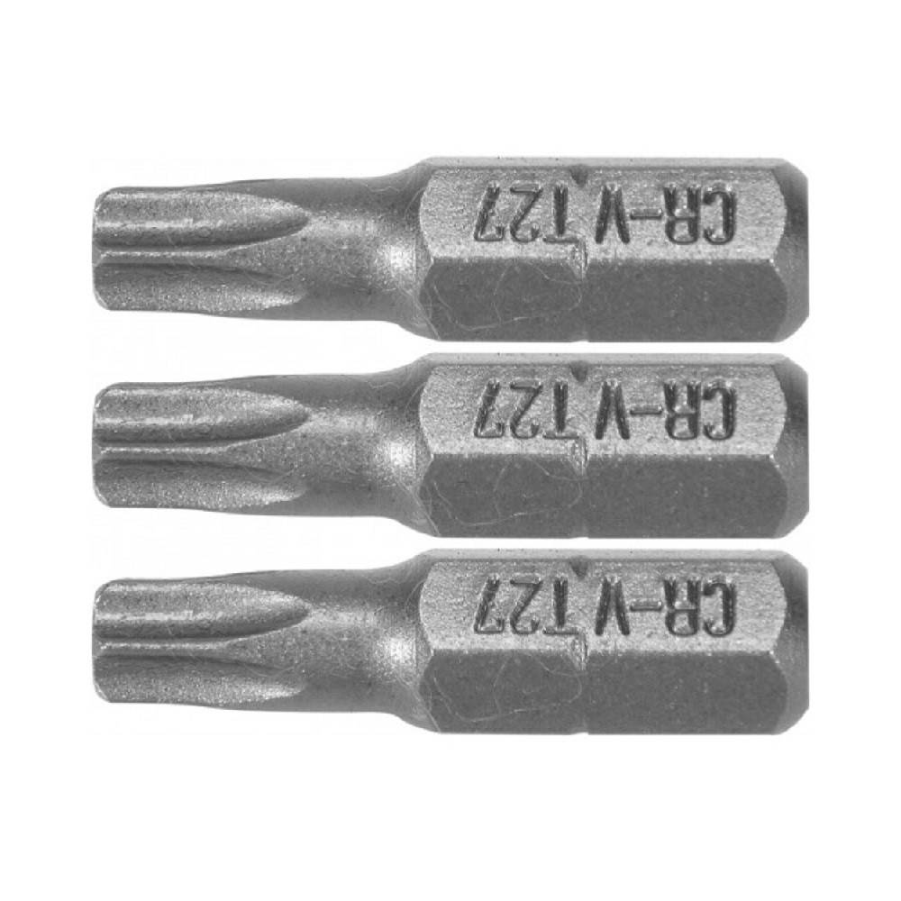 

Насадка отверточная STHOR: "TORX" T27 x 25 мм, HEX 1/4 ", Cr-V, 3 шт