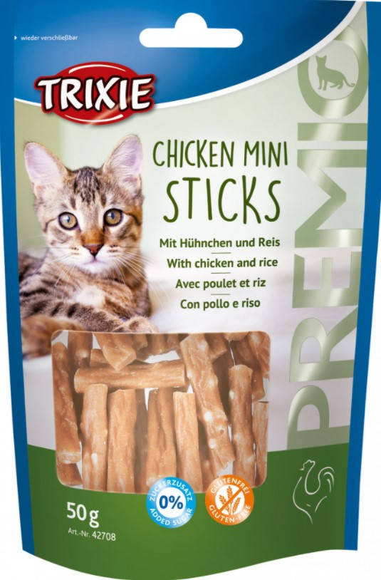 

Trixie TX-42708 Chicken Mini Sticks 50г мини палочки с курицей и рисом для кошек