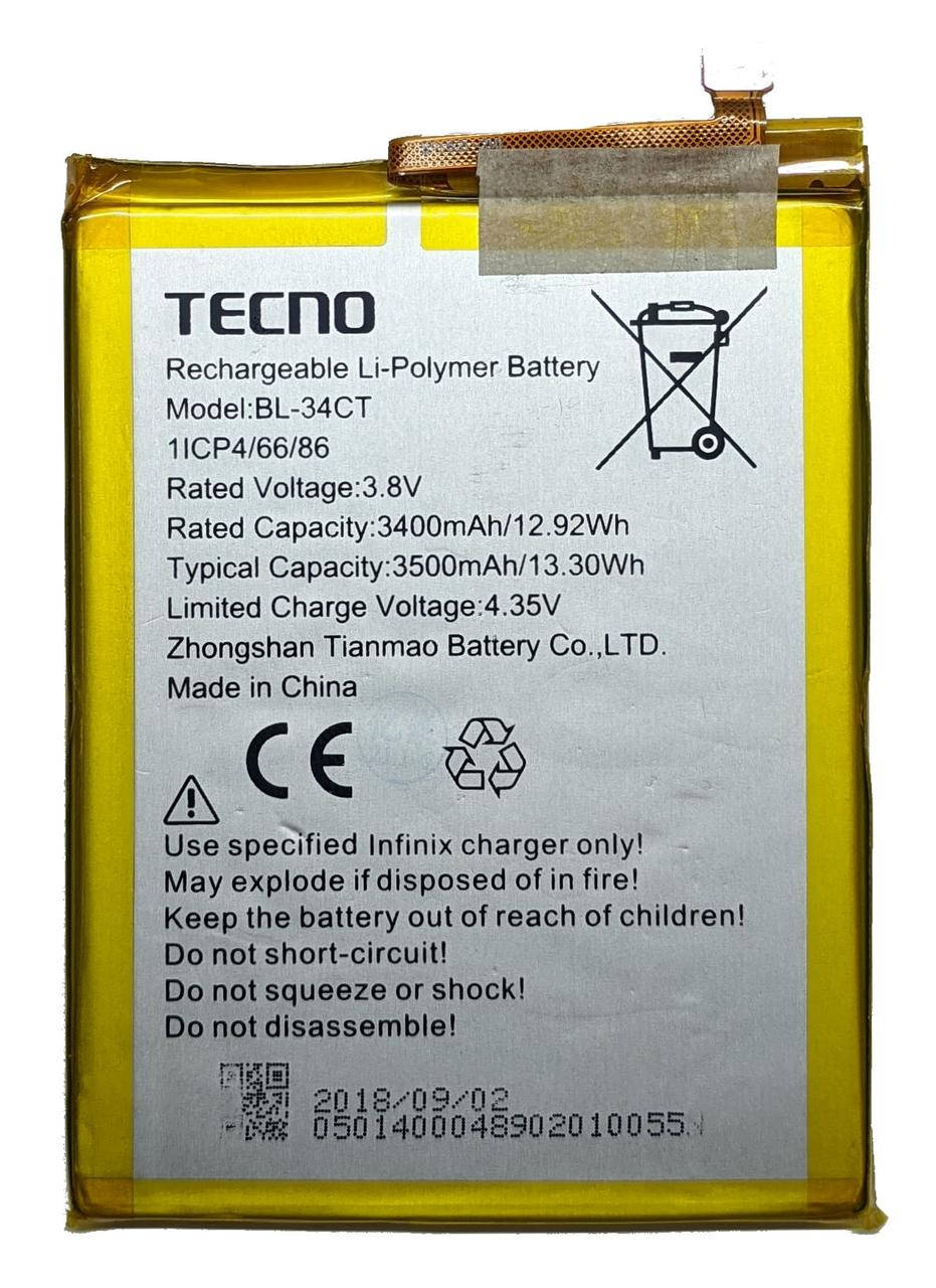 

Аккумулятор Tecno Spark 3 / Spark 3 Pro BL-34CT