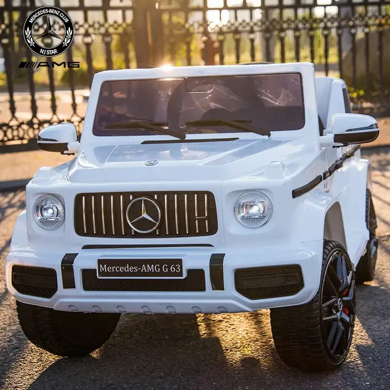 

Детский электромобиль джип Mercedes G63 AMG белый гелик