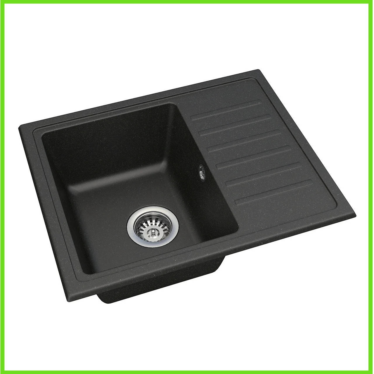 

Кухонная гранитная мойка Formini 555/450/200, Черный