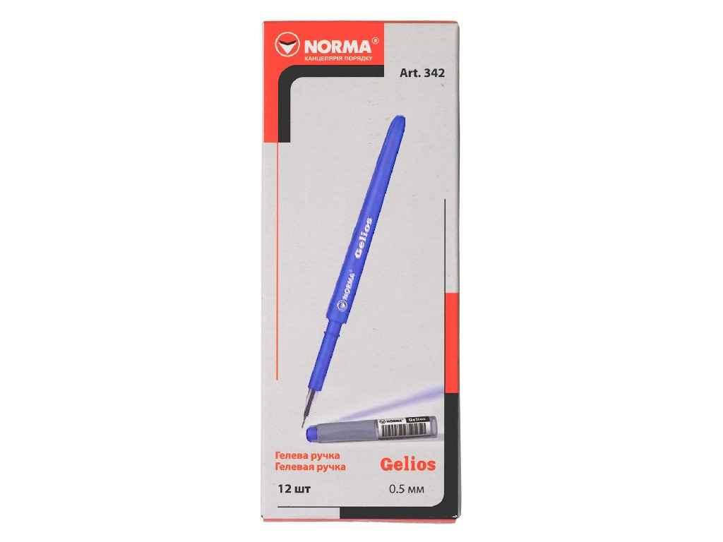 

Ручка гелева 0.5мм синій Gelios 12шт/уп. 342 ТМ NORMA