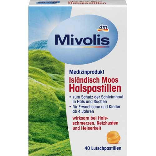 

Леденцы от боли в горле Миволис Mivolis Isländisch Moos​​