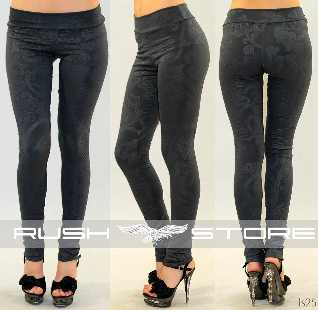 

Женские лосины с 3D узором, 42 размер, Темно-серый