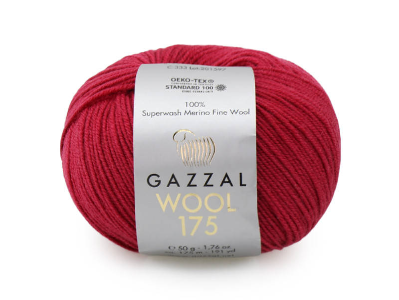 

Gazzal Wool 175, Красный №333