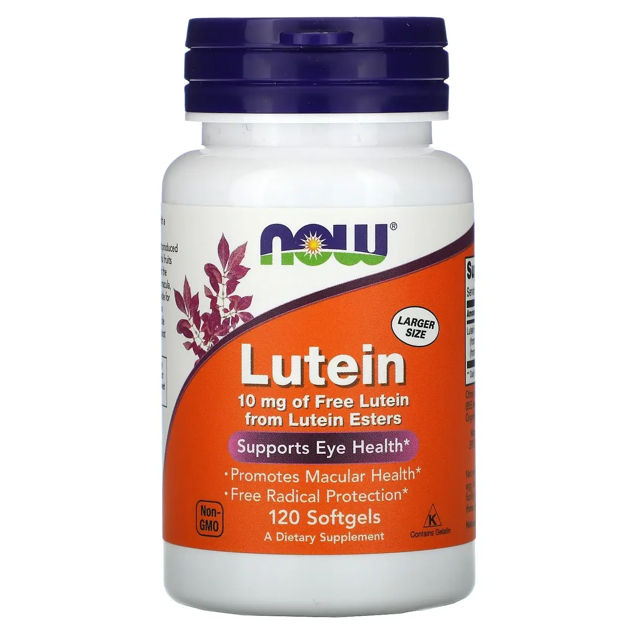 

Лютеин для глаз, Lutein, Now Foods, 10 мг, 120 капсул (NOW-03057)