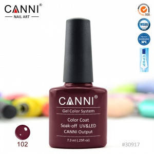 

Гель-лак CANNI № 102 (темный коричнево-красный)
