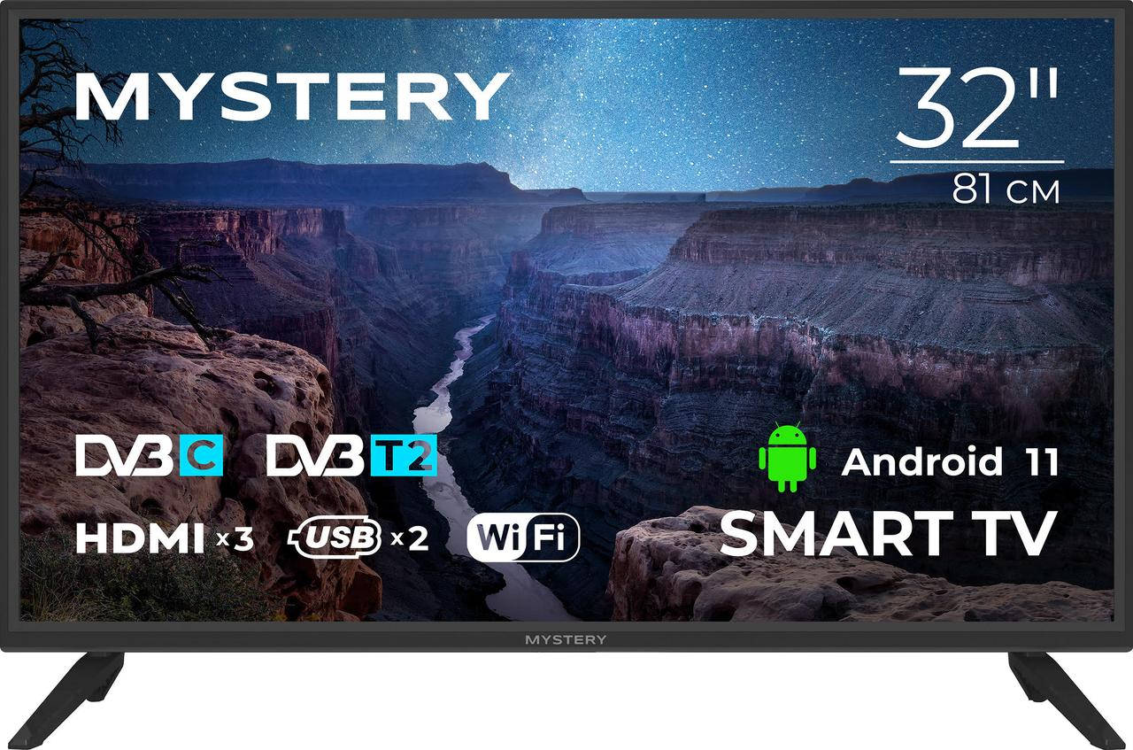 

Телевизор Mystery 32 смарт Android 11 MTV-3220HST2 LED