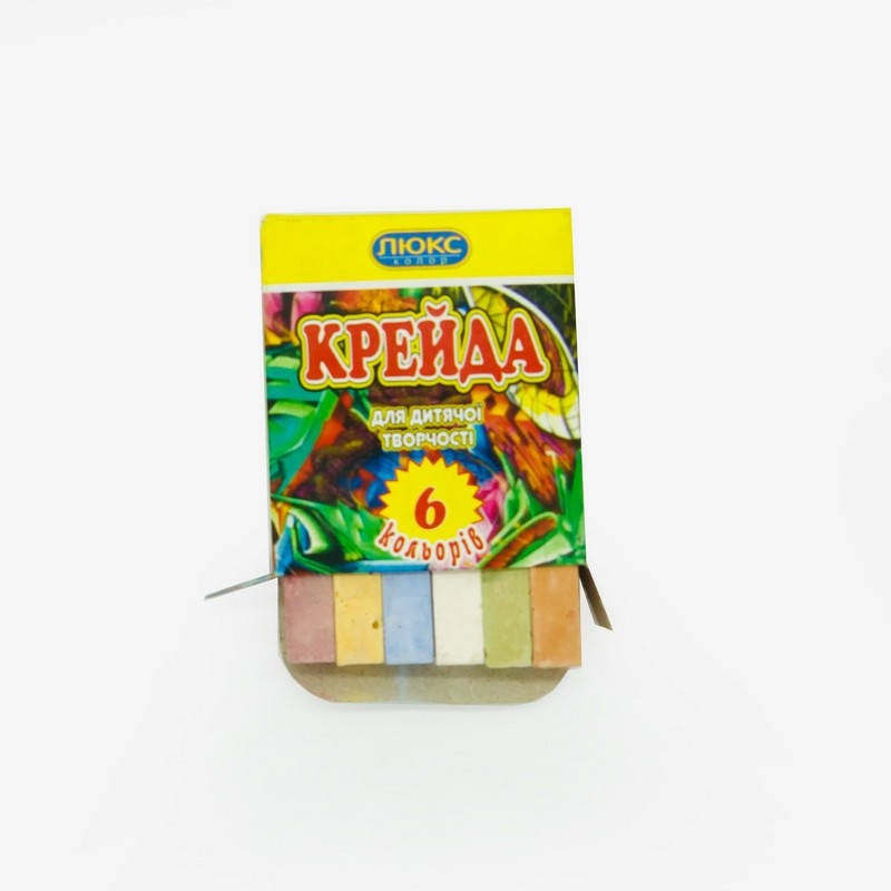 

Мел 6 цветов прямоугольный "ЛЮКС" 7*1.5 см (КК-1406, 1/144/24)