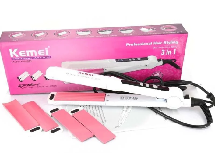 

Kemei гофре + утюжок +локон 3 в 1