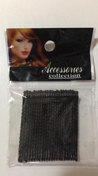 

Невидимка черная Accessories collection 24 шт., Черный