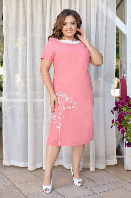 

Модное платье из льна