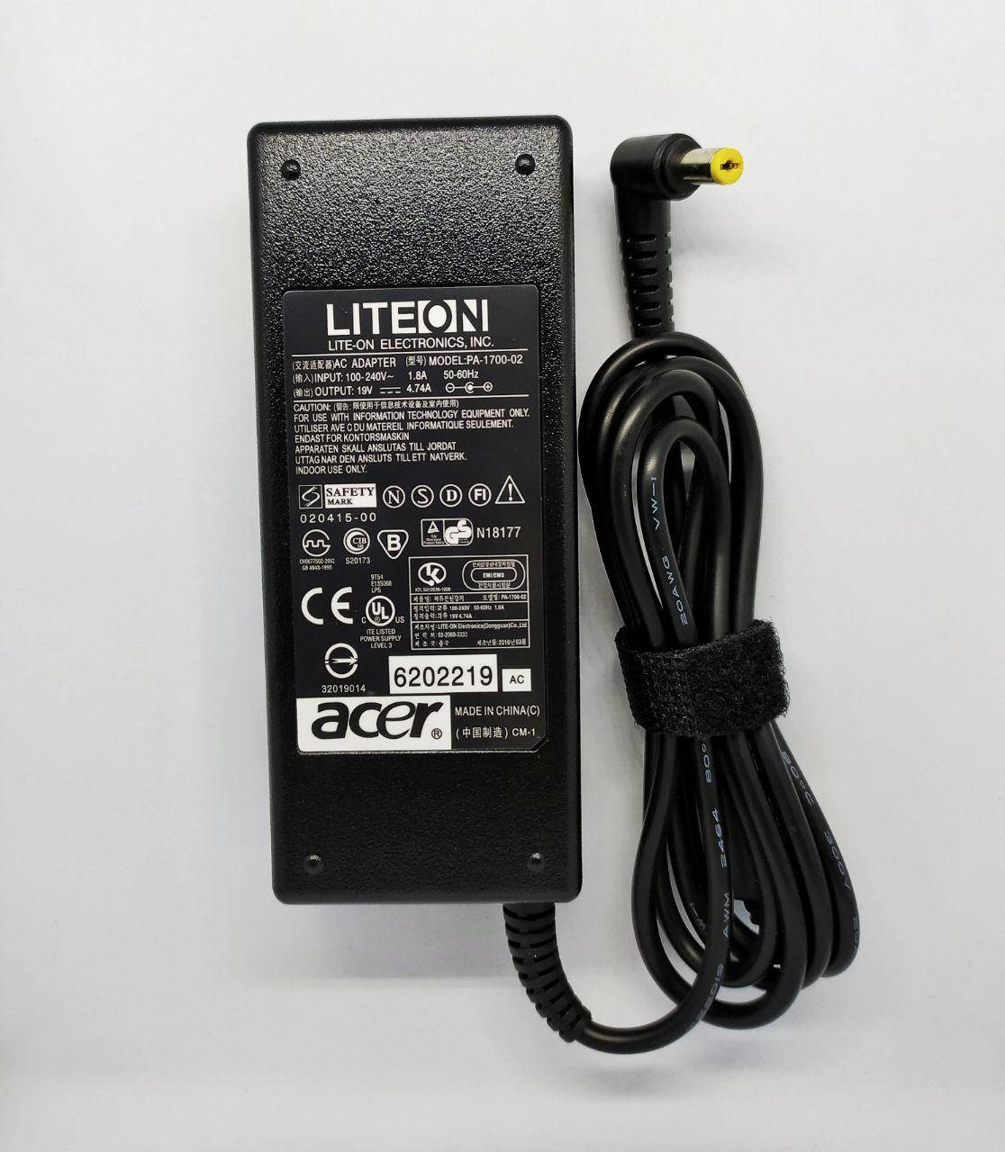 

Блок питания для ноутбука Acer 19V 4.74A 90W (DC 5.5*1.7)