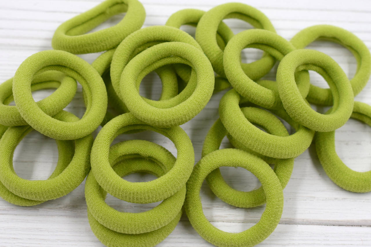 

Резинка для волос бесшовная - №11 оливковая, Разные цвета