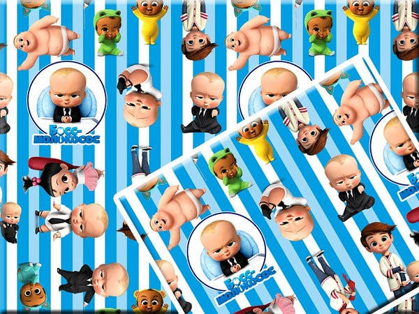 

Бумага для упаковки подарков (упаковочная бумага , подарочная бумага ) Босс молокосос ( (The Boss Baby )